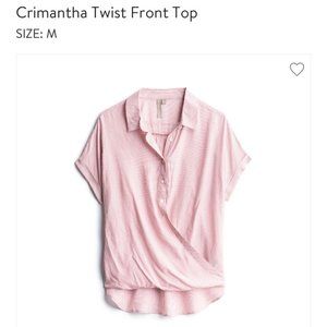 Brina & Em Crimantha Twist Front Top - Size M NWT